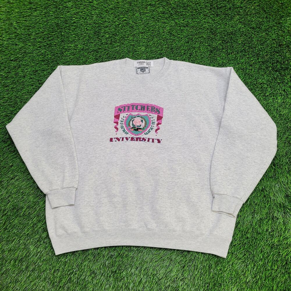 Vintage Seamstress Sweatshirt Womens XL 24x25 Boxy Baggy